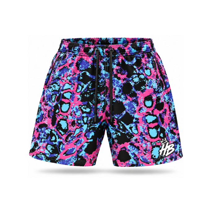 SNAKE SKIN ATHLETIC SHORTS
