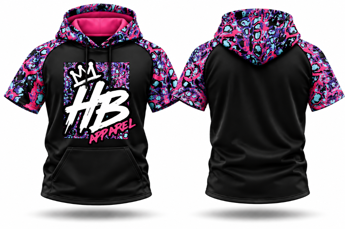 SNAKE SKIN SHORT SLEEVE JERSEY HOODIE