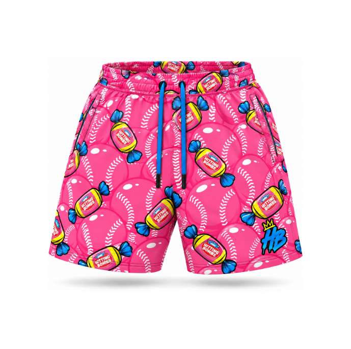 BUBBLE GUM ATHLETIC SHORTS