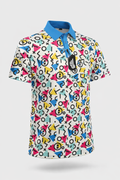 Colorful Geometric Golf Polo